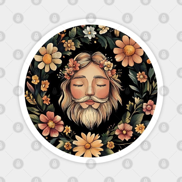 Majestic Zeus Art – Ancient Greek God Illustration Magnet by TuncGK